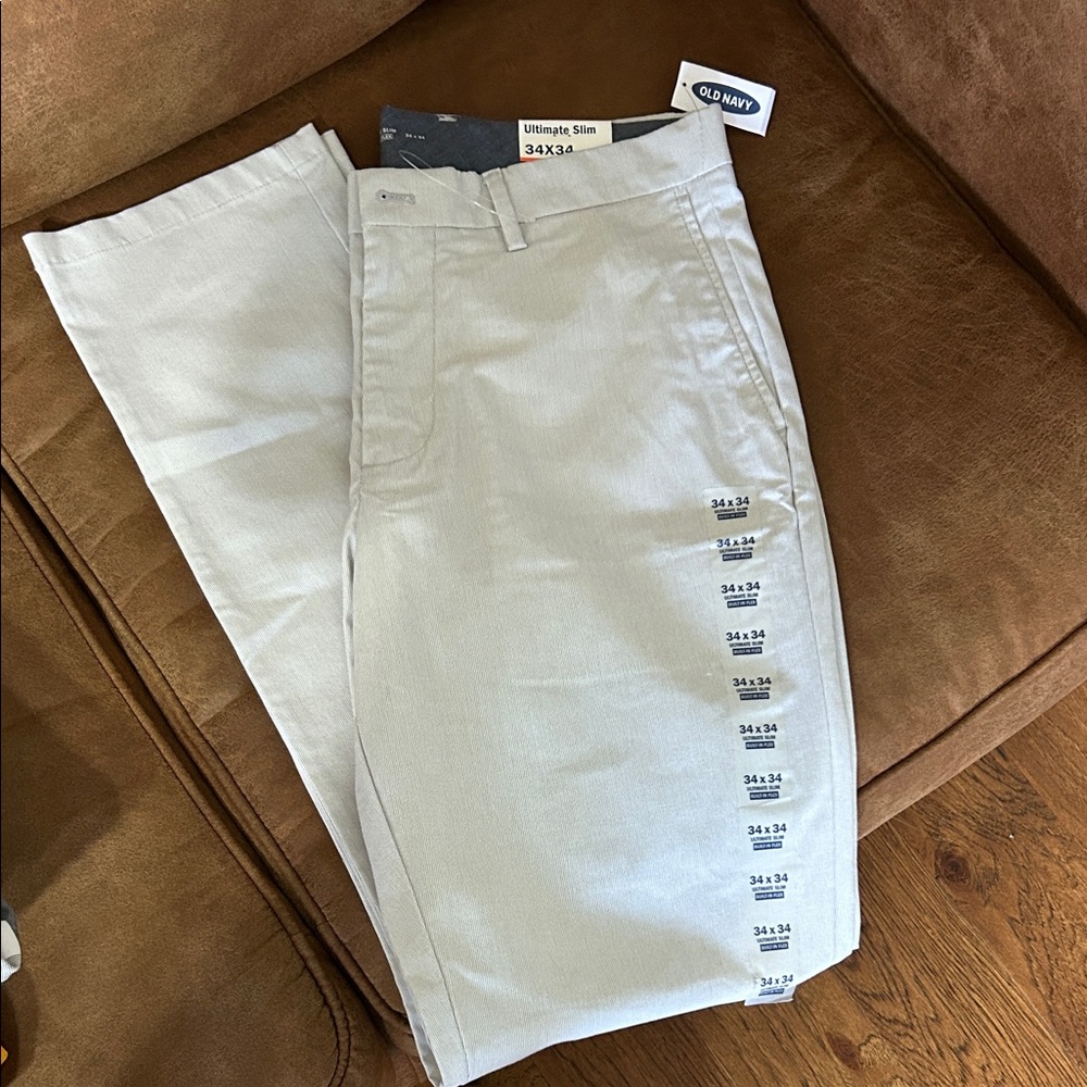 Old Navy Men's Light Gray Pants